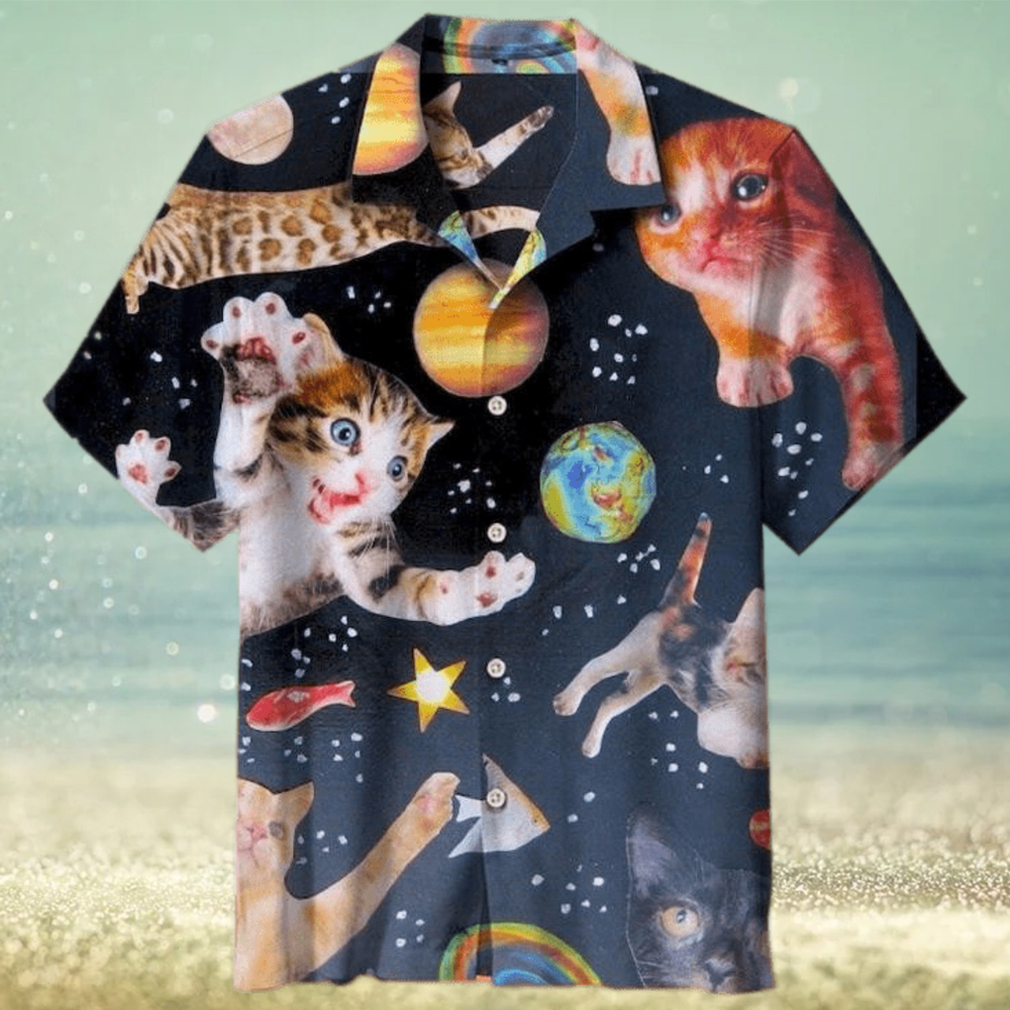 Space cat Hawaiian shirt - Limotees