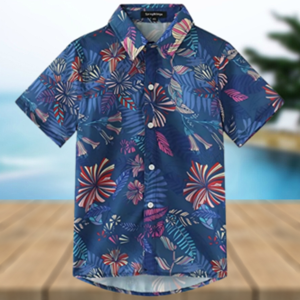 Spring Gege Boys Short Sleeve Hawaiian Shirt - Limotees