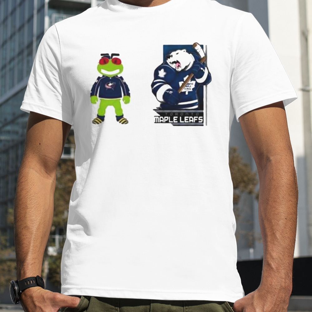 Toronto Maple Leafs VS Columbus Blue Jackets NHL Mascot T-shirt