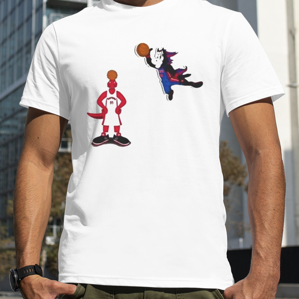 Toronto Raptors VS Detroit Pistons NBA Mascot T-Shirt