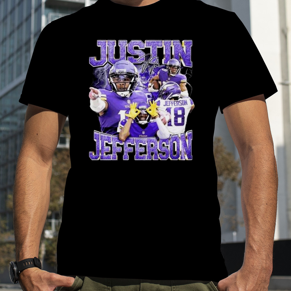 Vintage 90s Retro Style Justin Jefferson 2024 Signature T-Shirt