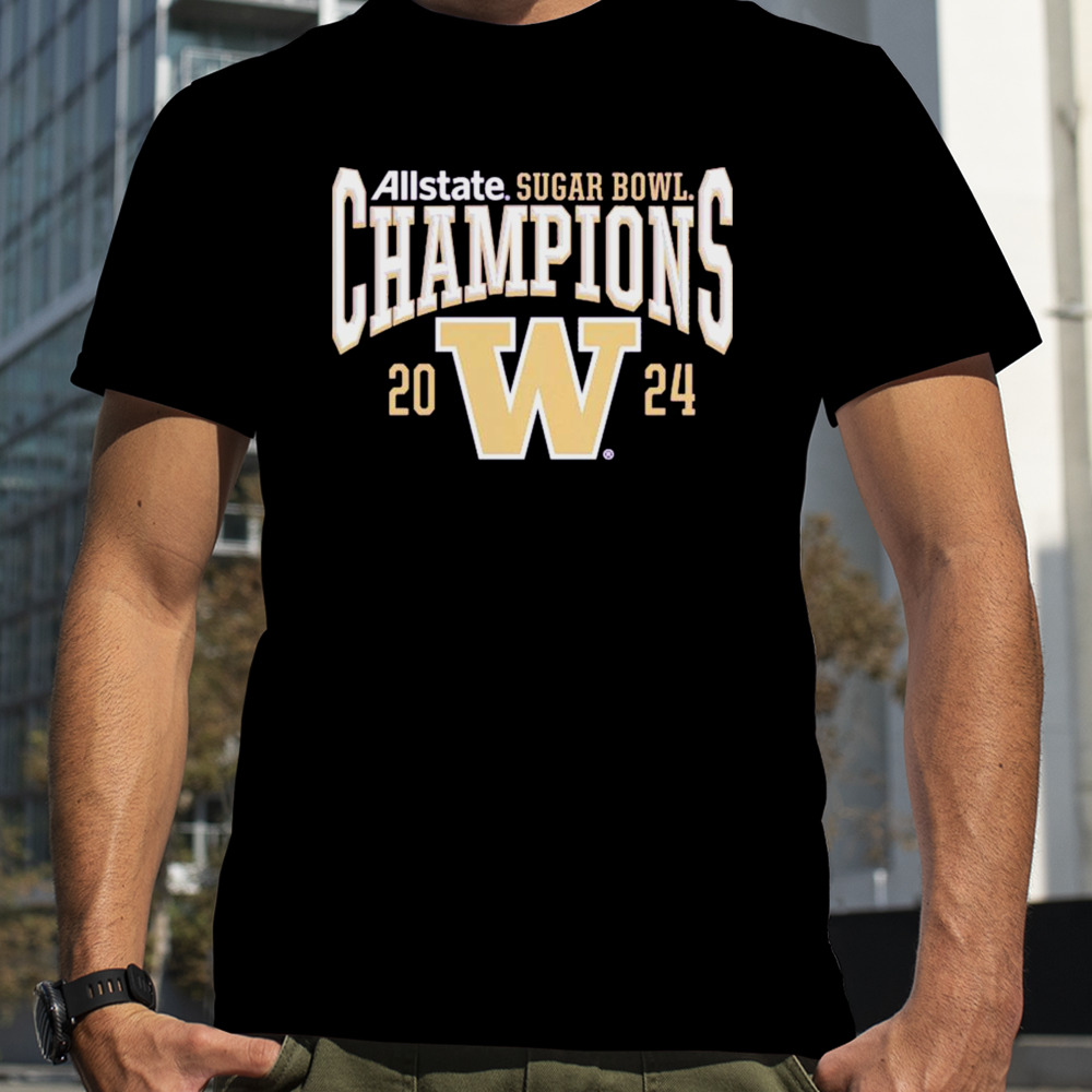 Washington Huskies 2024 Sugar Bowl Champions Logo T-Shirt