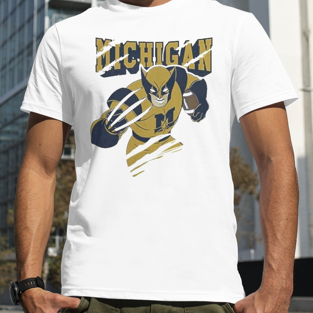 Michigan Wolverines Hail To The Victors Wolverine Mandalorian T-Shirts