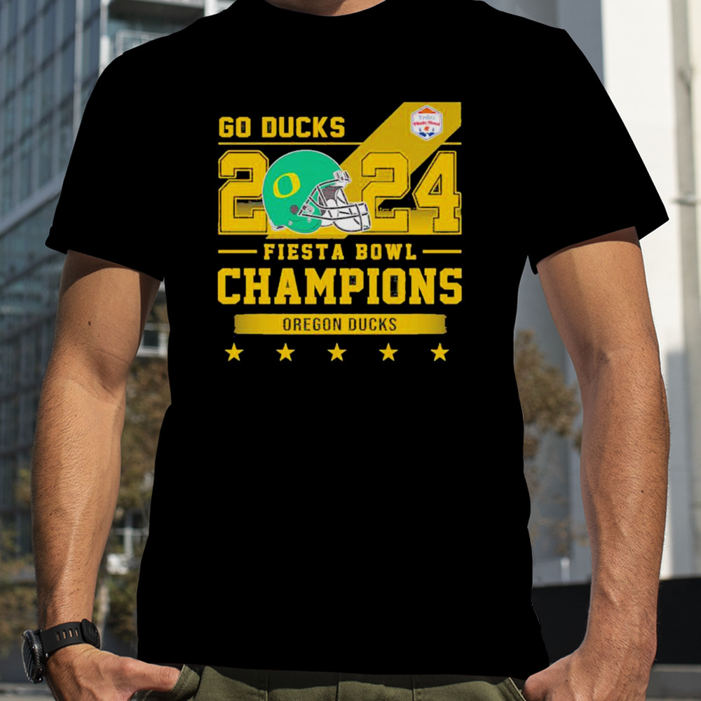 Oregon Ducks Football Go Ducks 2024 Fiesta Bowl Champions Helmet Shirt