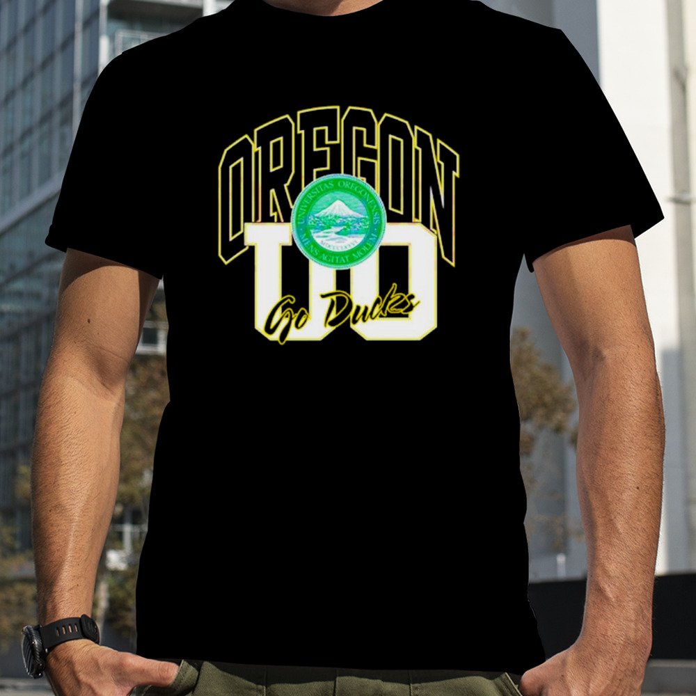 Oregon go ducks Universitas Oregonensis Mens Agitat Molem logo shirt