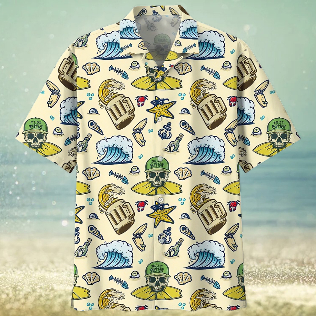 SURFING TAN AWESOME DESIGN UNISEX HAWAIIAN SHIRT - Limotees