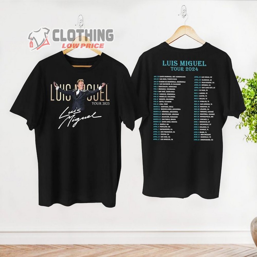 Signature Luis Miguel Tour 2023 T-Shirt, Graphic Luis Miguel Tour 2024 Shirt, Luis Miguel Concert 2024 T-Shirt