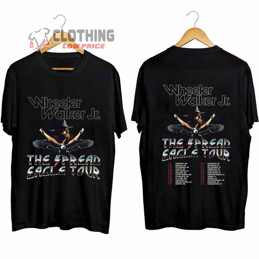 Spread Eagle Tour 2024 Merch, Wheeler Walker Jr Spread Eagle Tour 2024 Shirt, Wheeler Walker, Jr