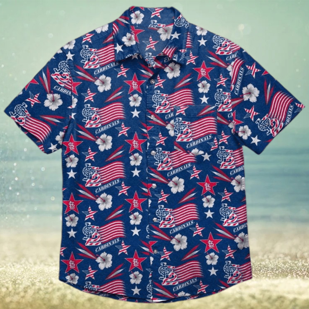 St Louis Cardinals Americana Hawaiian Shirt - Limotees