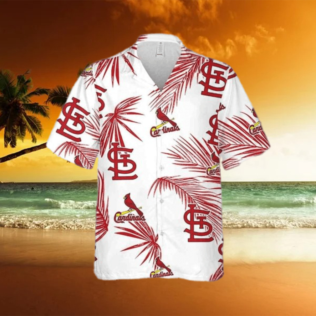 St Louis Cardinals Funny Hawaiian Shirt Palm Leaves Pattern All Over Print - Limotees