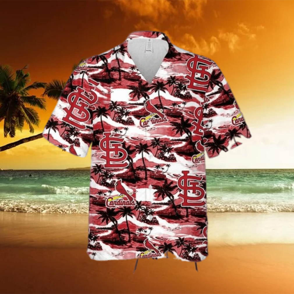 St Louis Cardinals Funny Hawaiian Shirt Sea Island Pattern Gift For Beach Vacation - Limotees