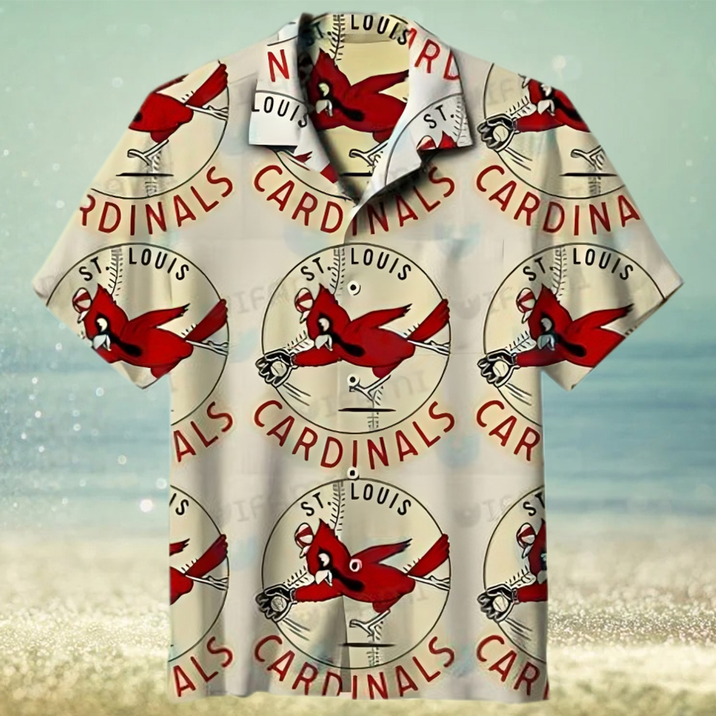 St Louis Cardinals Hawaiian Shirt Baseball Logo St Louis Cardinals Gift - Limotees