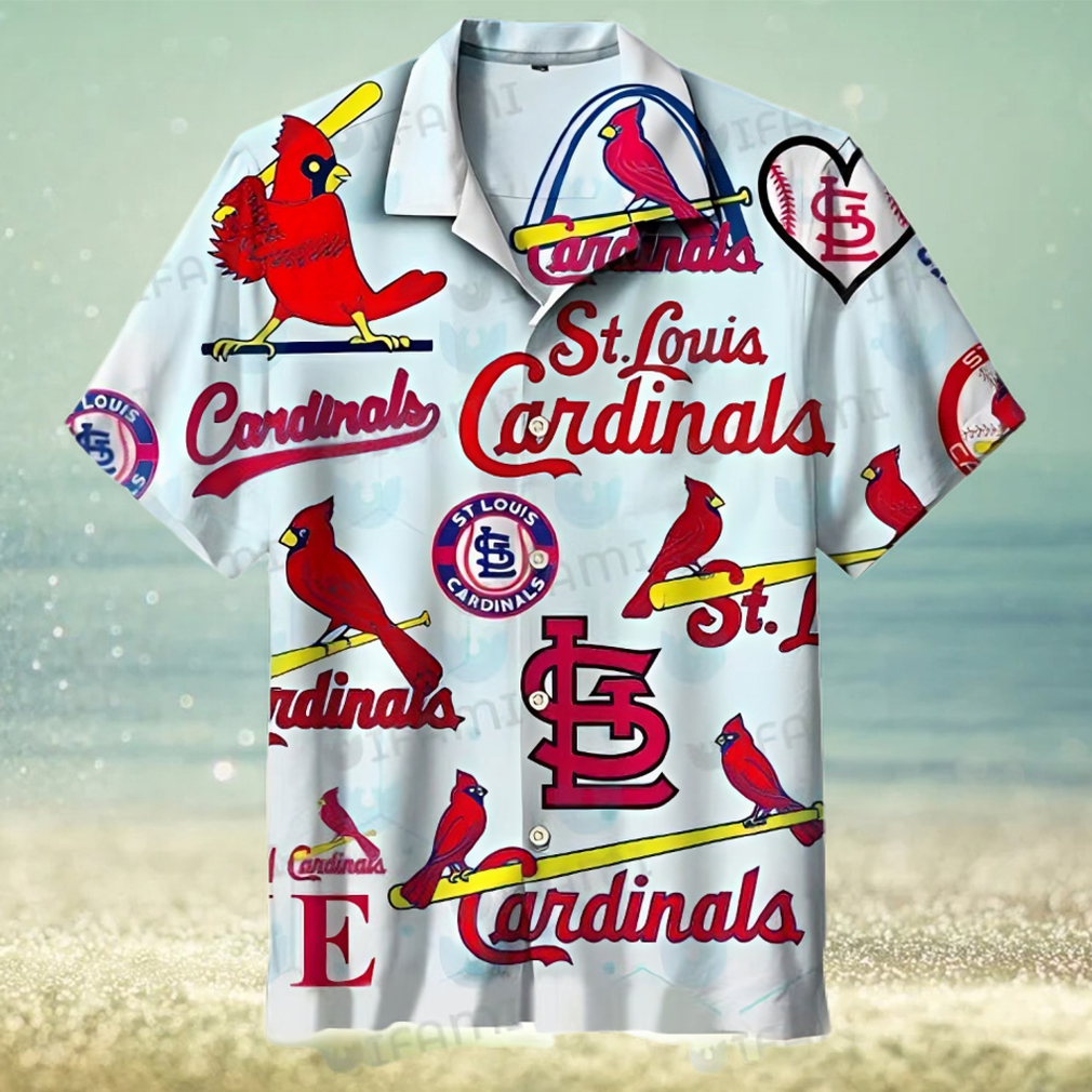 St Louis Cardinals Hawaiian Shirt Logo History St Louis Cardinals Gift - Limotees