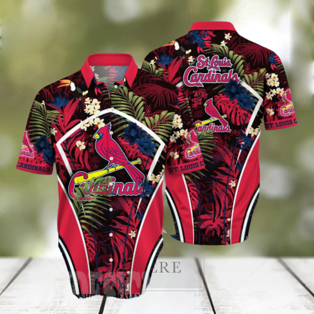 St Louis Cardinals MLB Floral All Over Print Hawaiian Shirt - Limotees