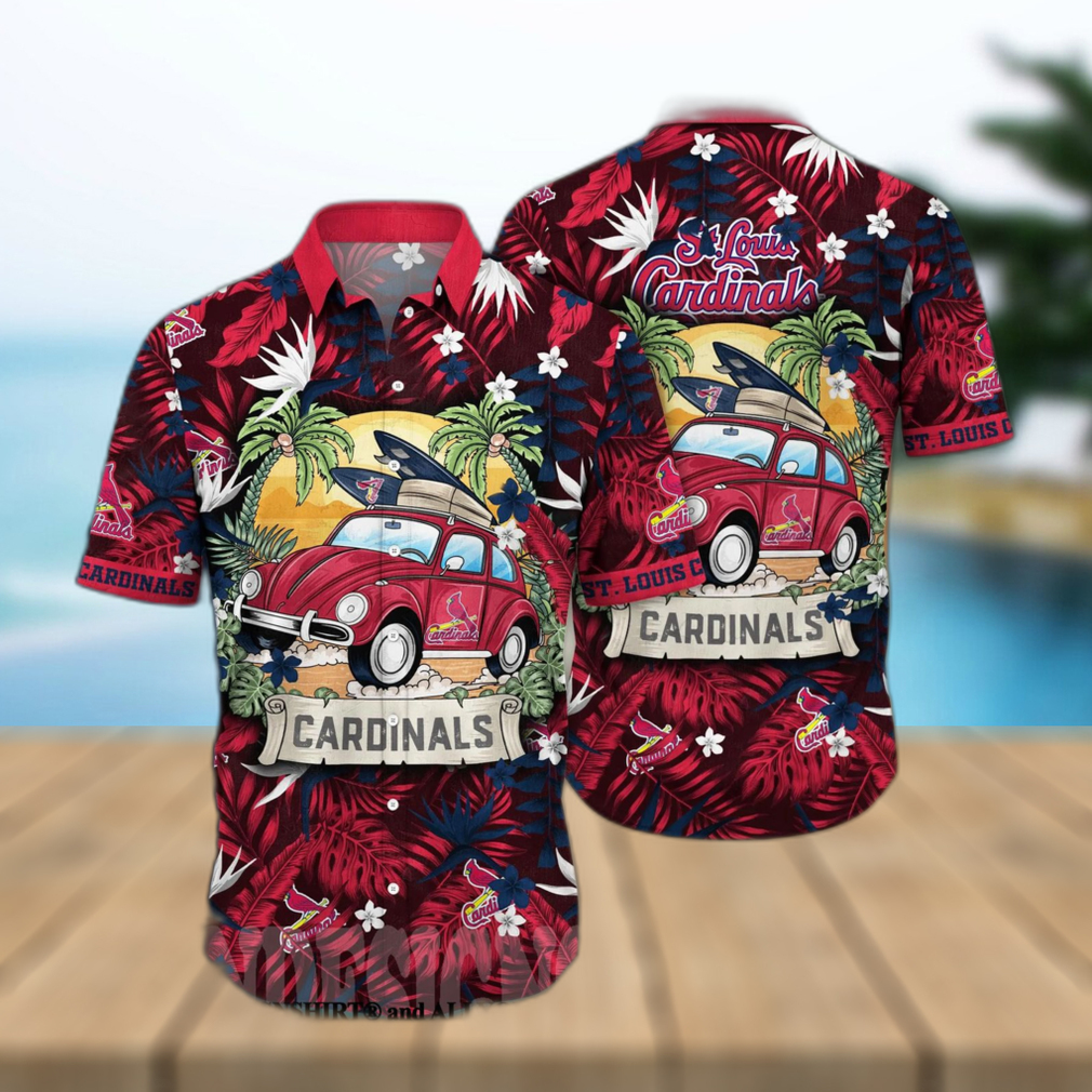 St Louis Cardinals MLB Flower All Over Printed Unisex Hawaiian Shirt - Limotees