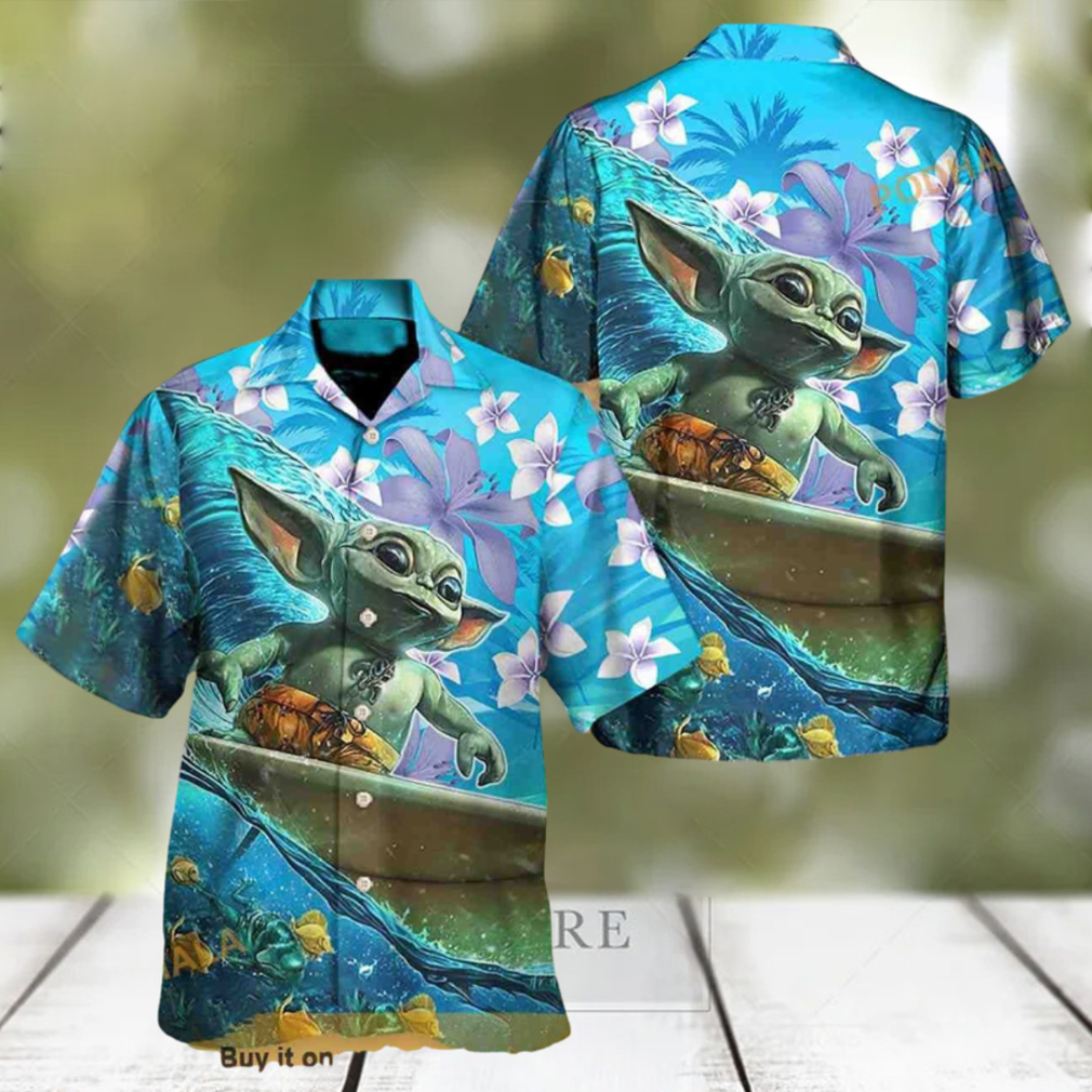 Star Wars Baby Yoda Surfing Hawaii Shirt - Limotees