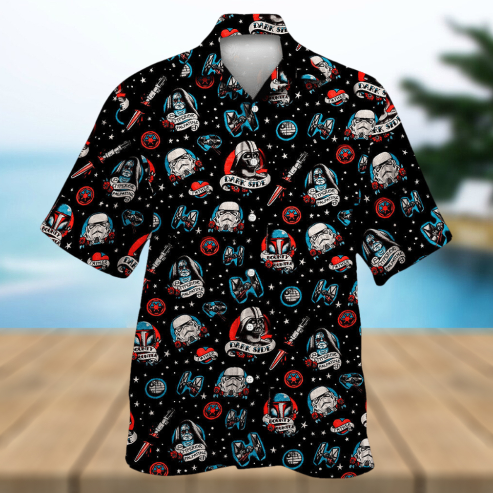 Star Wars Darth Vader Storm Trooper Dark Side Black Hawaiian Shirt - Limotees