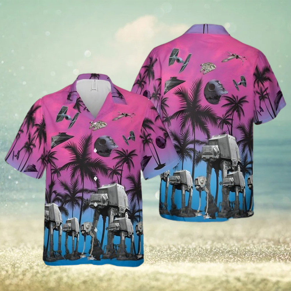 Star Wars Funny Summer Tropical Purple Hawaiian Shirt - Limotees