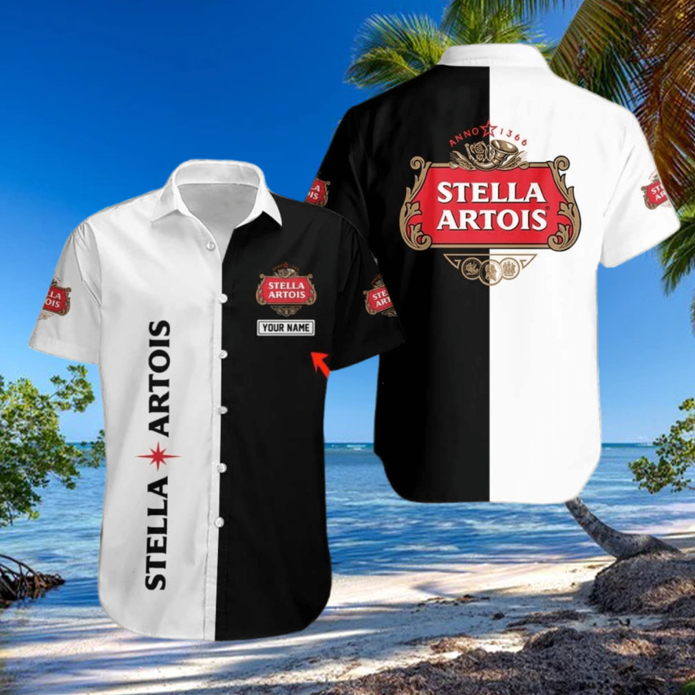 Stella Artois Multicolor Hawaii Shirt Custom Name Best Gift For Men And Women Fans hawaiian shirt - Limotees