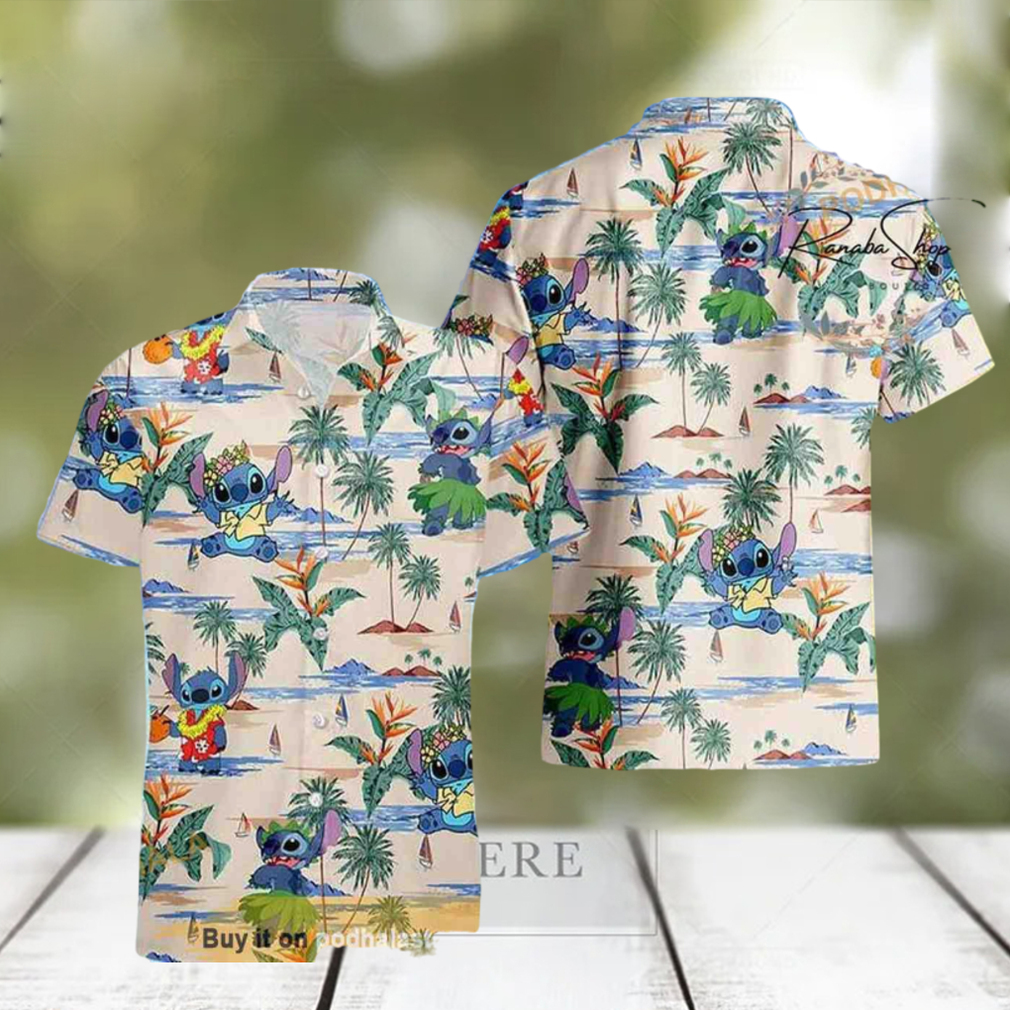 Stich Family Beach Disney Hawaiian Shirt - Limotees