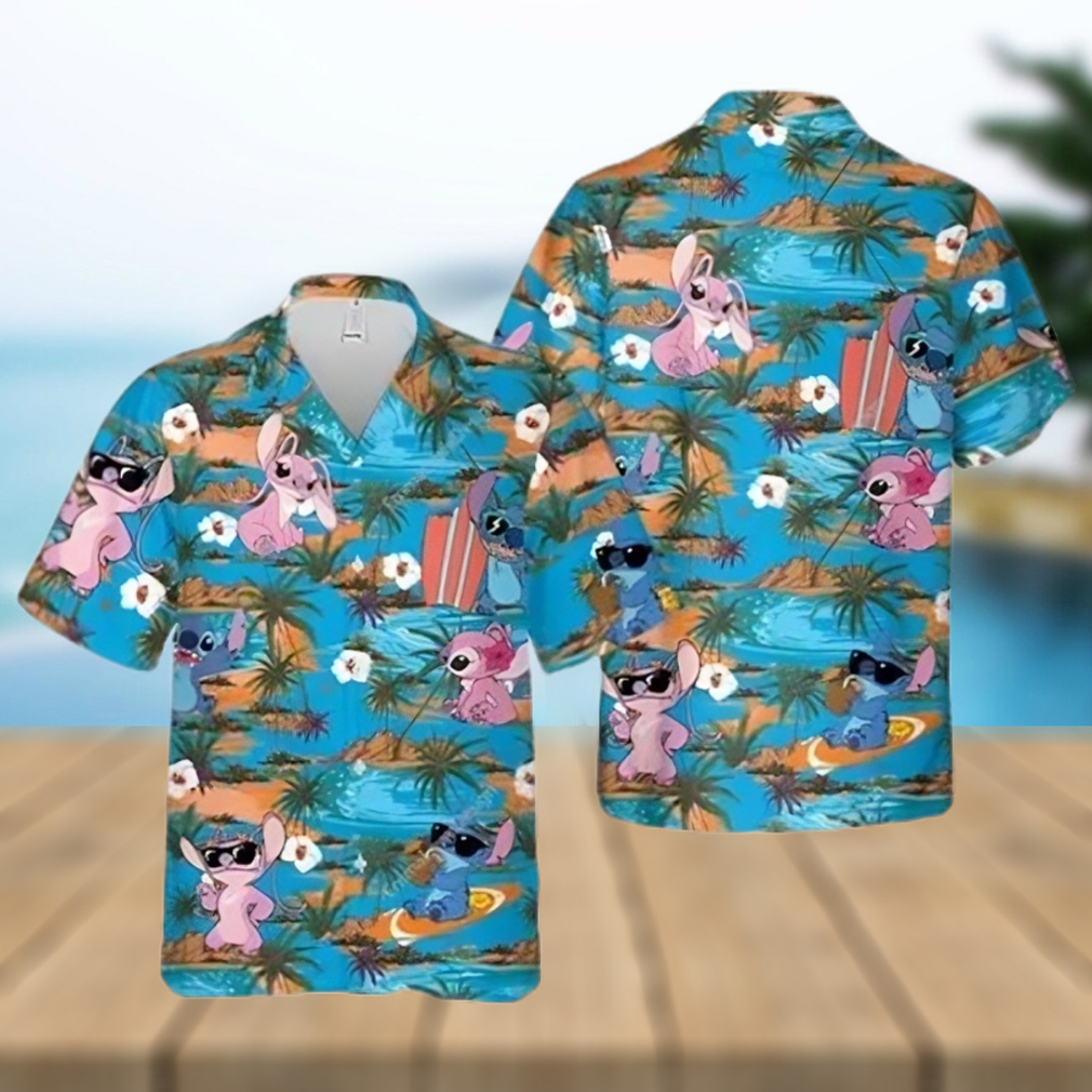 Stitch Angel Disney Hawaii Disney Cruise 2023 Disney Hawaiian Shirt - Limotees