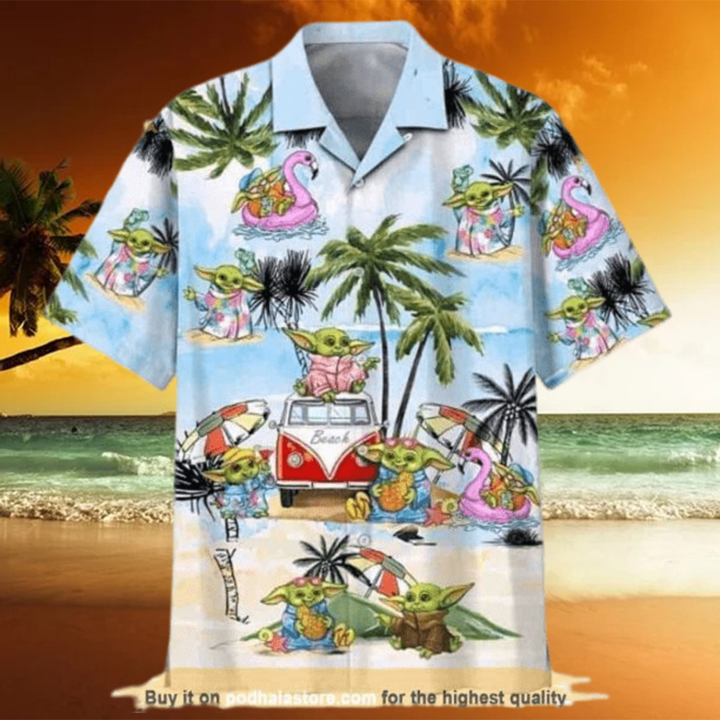 Summer Aloha Baby Yoda Star Wars Funny Hawaiian Shirts Summer Gift For Friend - Limotees