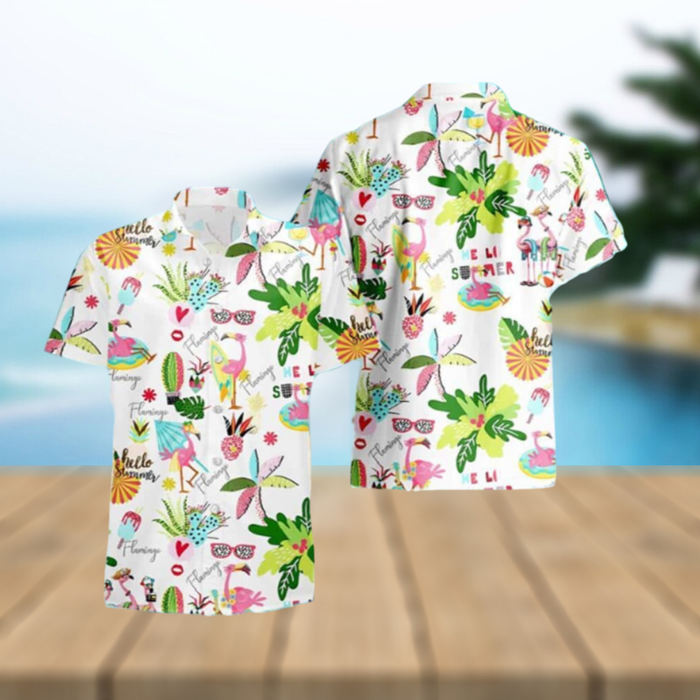 Summer Aloha Flamingo Hawaiian Shirt Beach Vacation Gift - Limotees