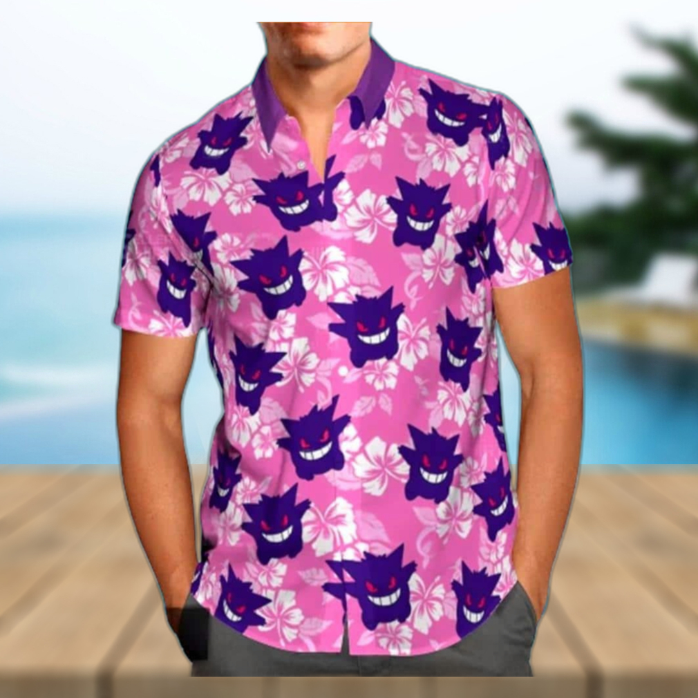 Summer Aloha Gengar Pokemon Hawaiian Shirt Practical Beach Gift For Him - Limotees