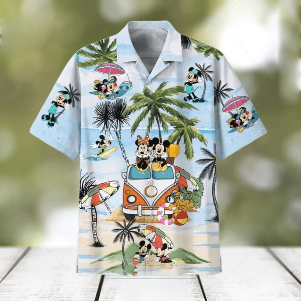 Summer Aloha Mickey And Minnie Mouse Hawaiian Shirt Beach Lovers Gift - Limotees