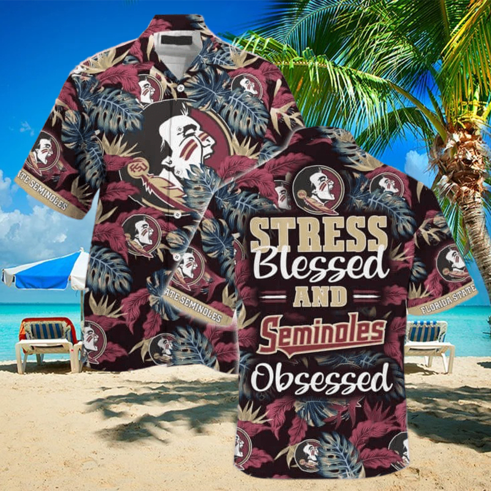 Summer Aloha NCAA Florida State Seminoles Hawaiian Shirt Stress Blessed Obsessed - Limotees