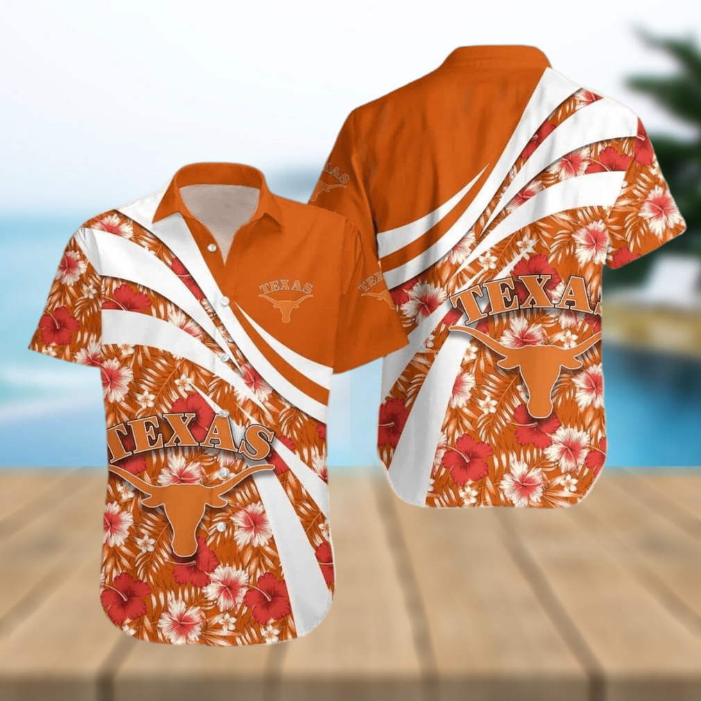 Summer Aloha NCAA Texas Longhorns Hawaiian Shirt Hibiscus Flower Best Beach Gift - Limotees