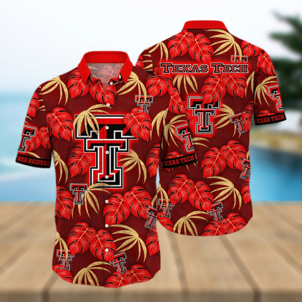 Summer Aloha NCAA Texas Tech Hawaiian Shirt Palm Leaves Beach Gift For Dad - Limotees