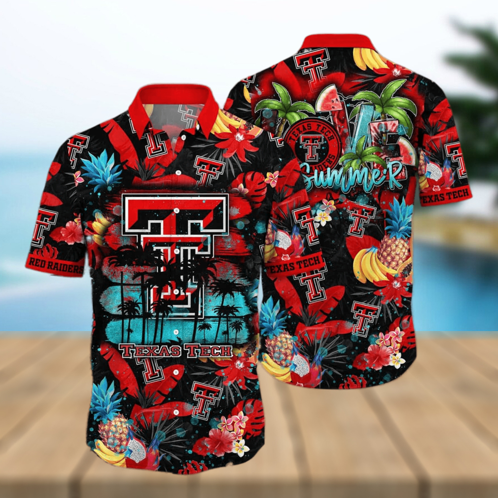 Summer Aloha NCAA Texas Tech Red Raiders Hawaiian Shirt Practical Beach Gift - Limotees