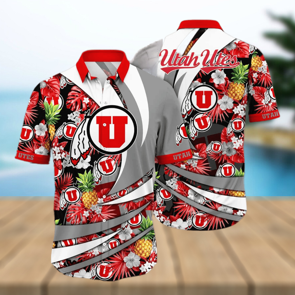 Summer Aloha NCAA Utah Utes Hawaiian Shirt Pineapple Pattern Beach Gift For Friend - Limotees