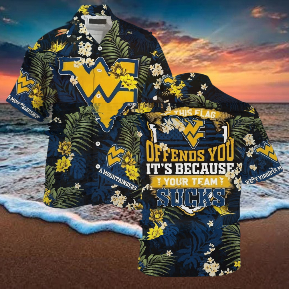 Summer Aloha NCAA Virginia Mountaineers Hawaiian Shirt If This Flag Offends You - Limotees