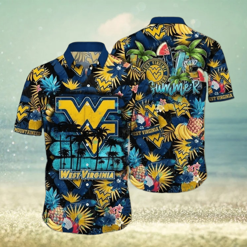 Summer Aloha NCAA Virginia Mountaineers Hawaiian Shirt Tropical Fruit Pattern Beach Lovers Gift hawaiian shirt - Limotees