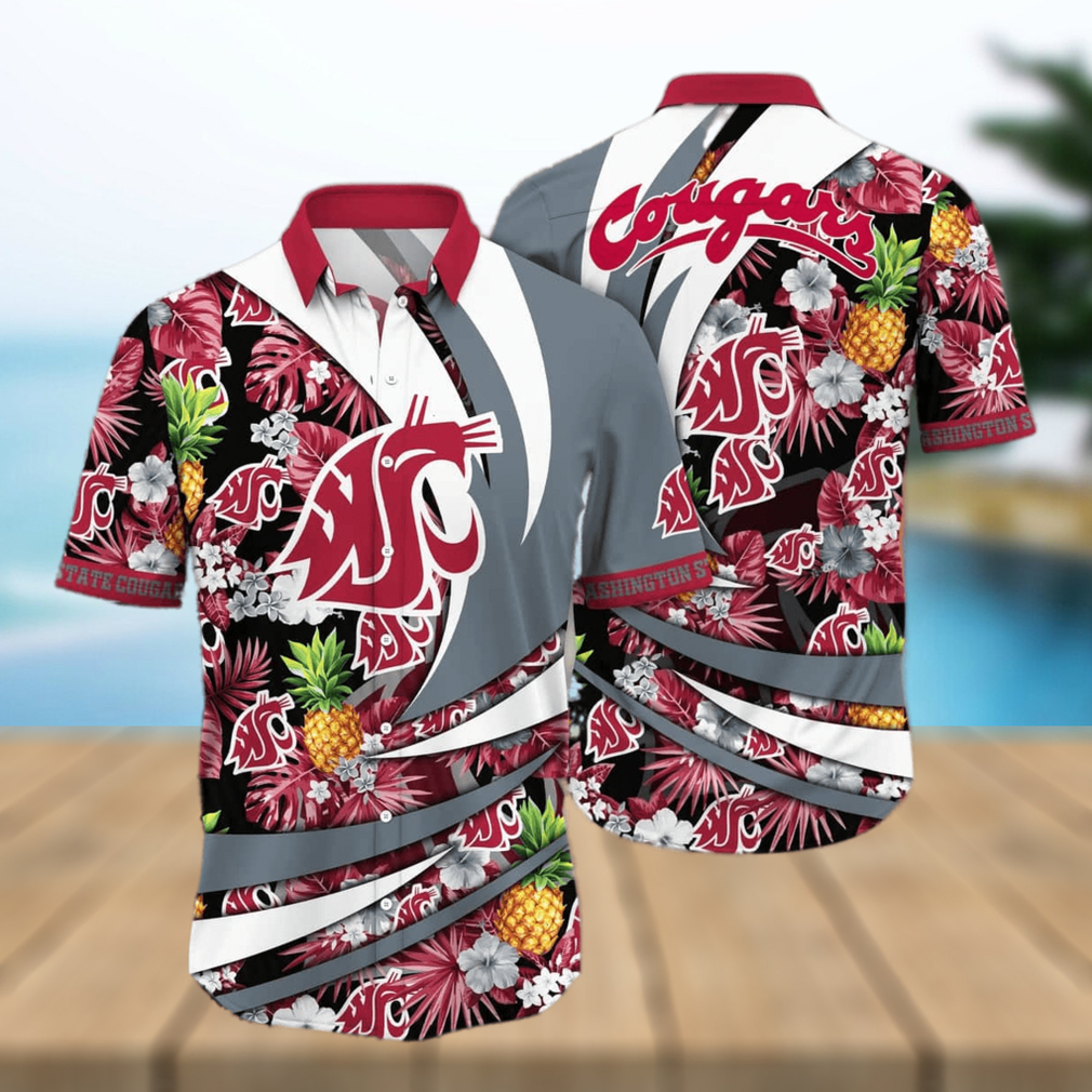 Summer Aloha NCAA Washington State Cougars Hawaiian Shirt Pineapple Pattern - Limotees