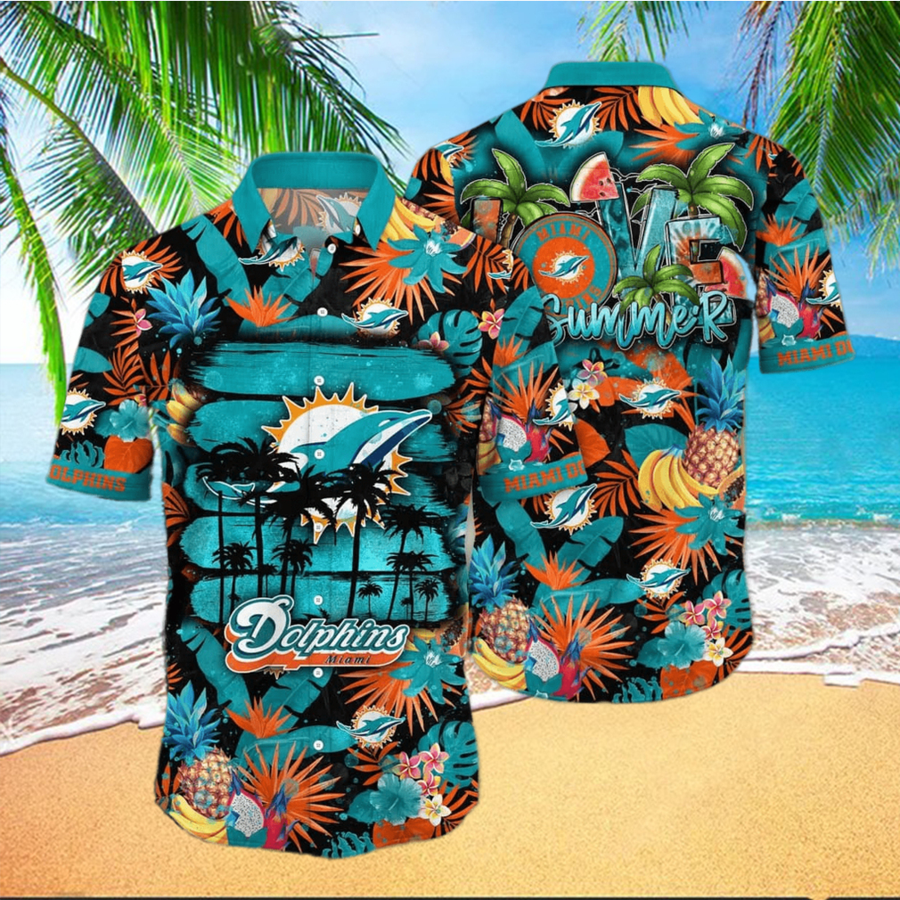 Summer Aloha NFL Miami Dolphins Hawaiian Shirt - Limotees