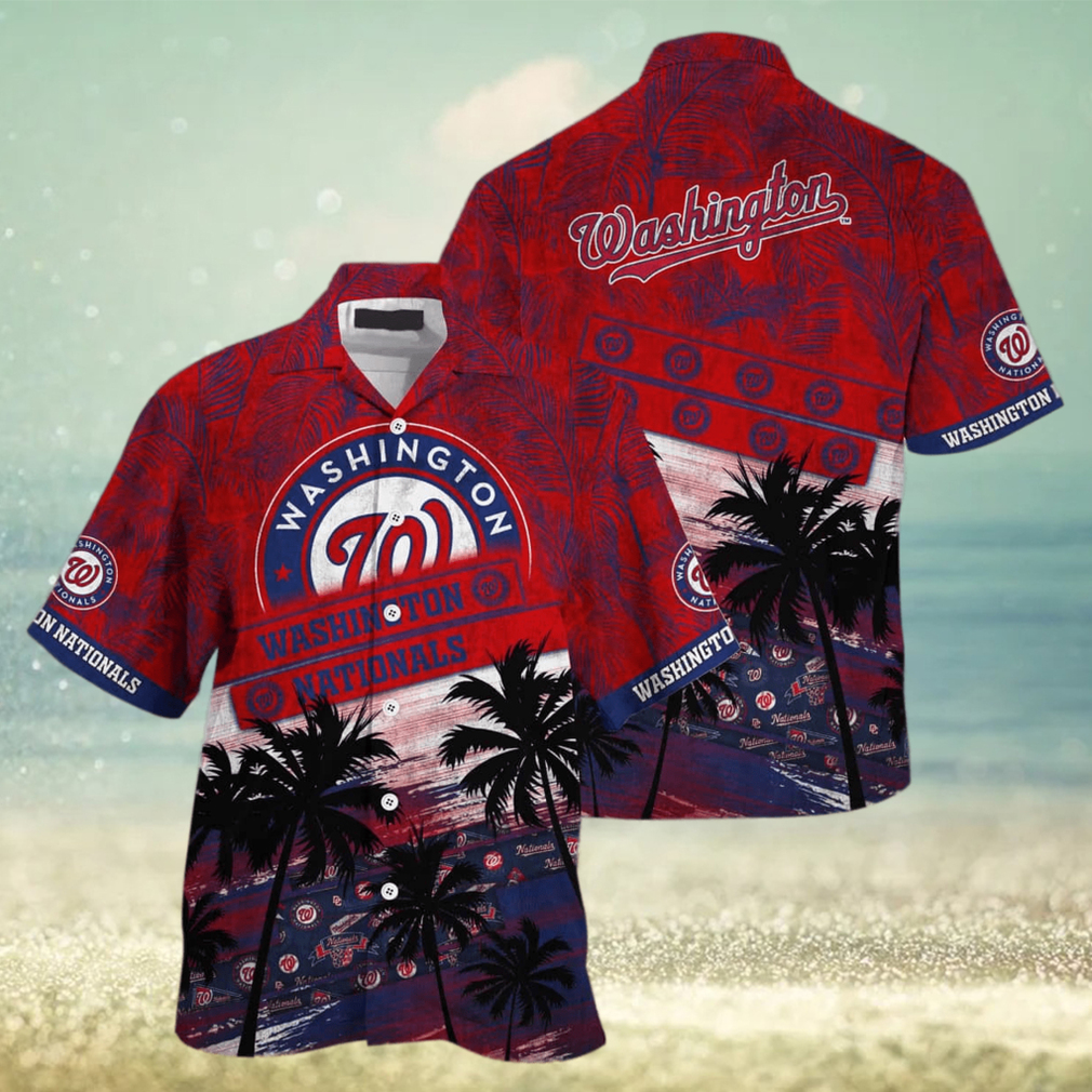 Summer Aloha Washington Nationals Hawaiian Shirt Palm Tree Pattern Gift For MLB Fans - Limotees