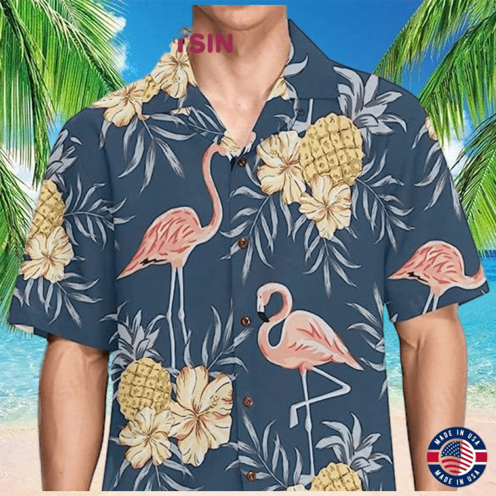 Sunny Side Up Radiate Confidence In Flamingo Hawaiian Shirts - Limotees