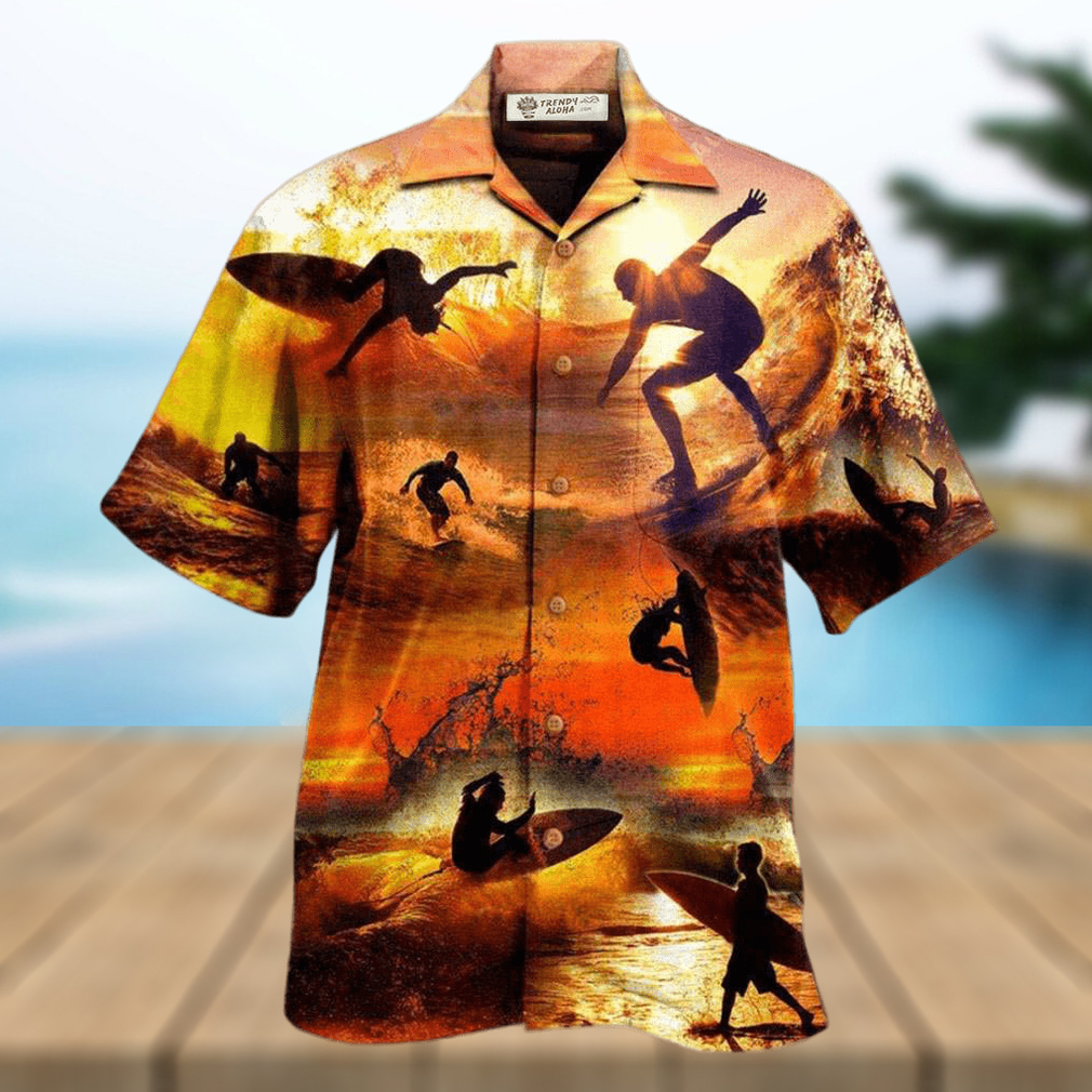 Surfing Is My Therapy Sunset Hawaiian Shirt - Limotees