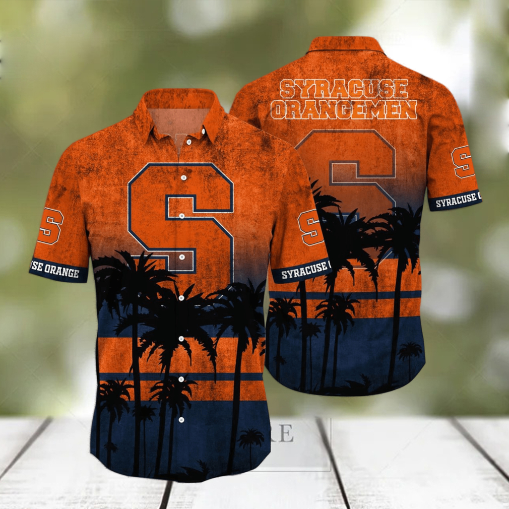 Syracuse Orange Logo Coconut Tropical Hawaiian Shirt Beach Gift For Fans - Limotees