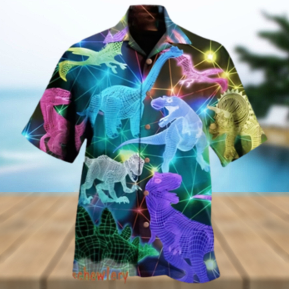 T rex Dinosaur Hawaiian Shirt Jurassic Park Hawaiian - Limotees