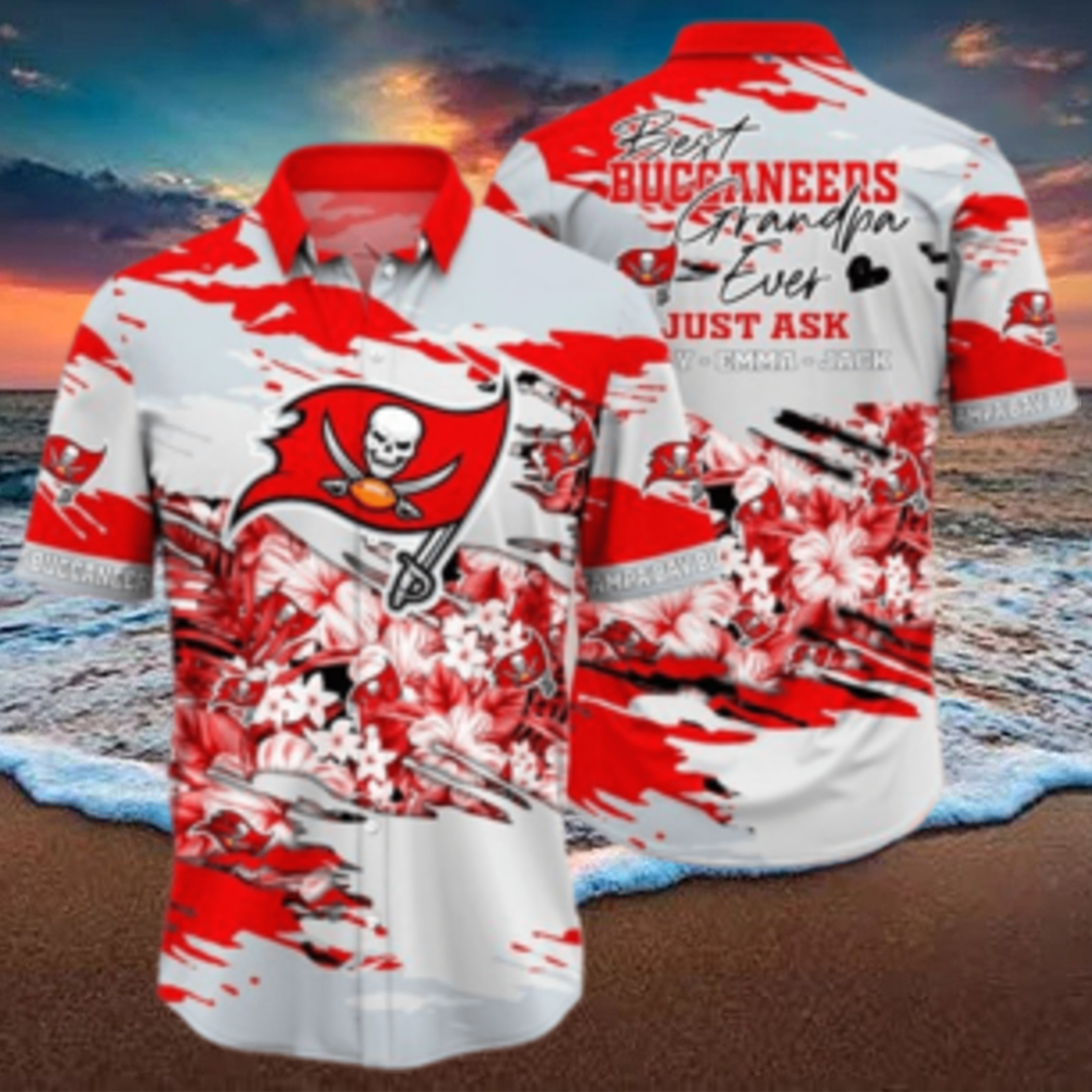 Tampa Bay Buccaneers Custom Hawaiian Shirt Short T Shirt Hawaiian Pattern Print Style - Limotees