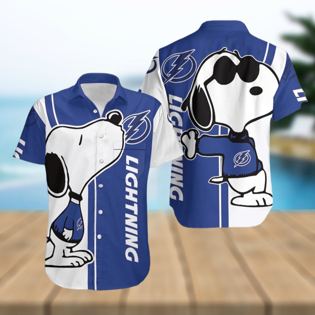 Tampa Bay Lightning Snoopy Lover 3D Printed Hawaiian Shirt - Limotees