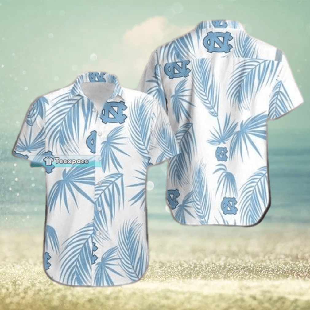 Tar Heels Palm Leaf Texture Hawaiian Shirt - Limotees