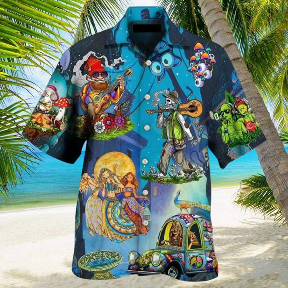 Teeviews Hippie Felacia Style Hawaiian Shirt with Traditional Polynesian Designs - Limotees