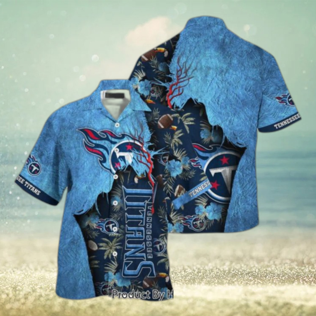 Tennessee Titans NFL Hawaiian Shirt Tropical Print Sumer Gift For Fans Hot Trend - Limotees