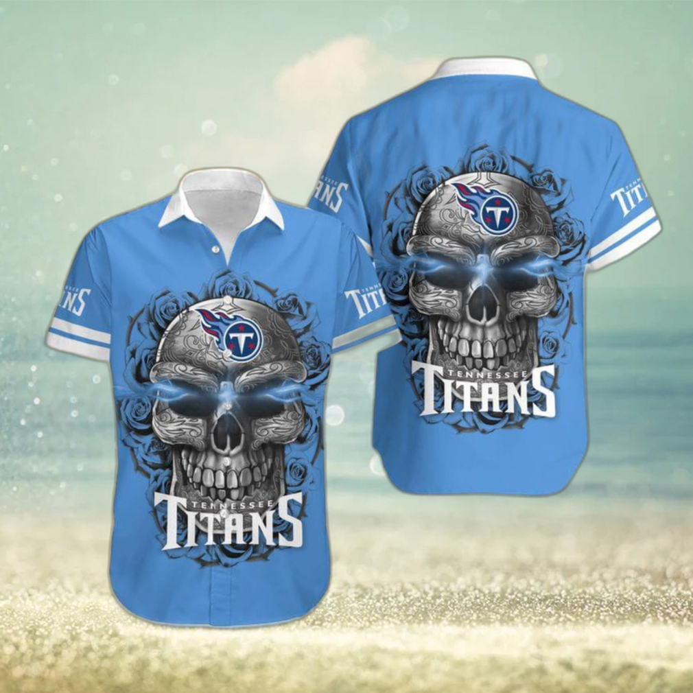 Tennessee Titans Skull Carved Hawaiian Shirt Men Women Gift For Halloween - Limotees