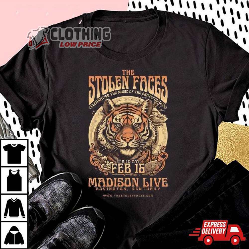 The Stolen Faces Tour 2024 Merch, The Stolen Faces Celebrating The Music T-Shirt